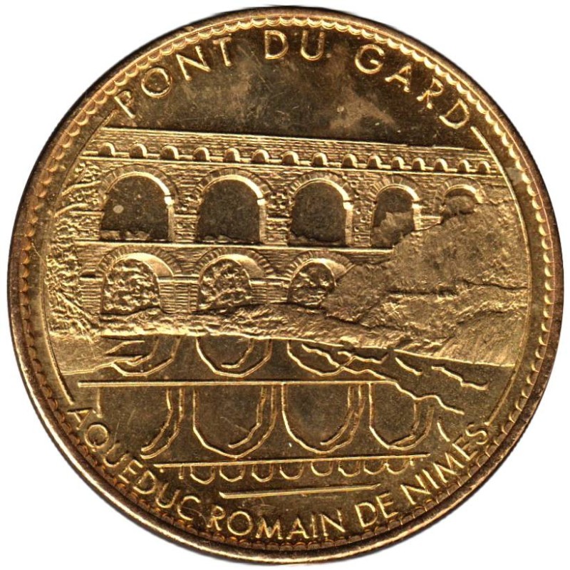 Jeton touristique - 30- Vers-Pont-du-Gard - Aqueduc Romain - Reflet - 2010