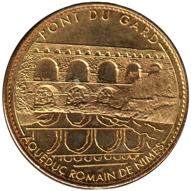 Jeton touristique - 30- Vers-Pont-du-Gard - Aqueduc Romain - Reflet - 2010