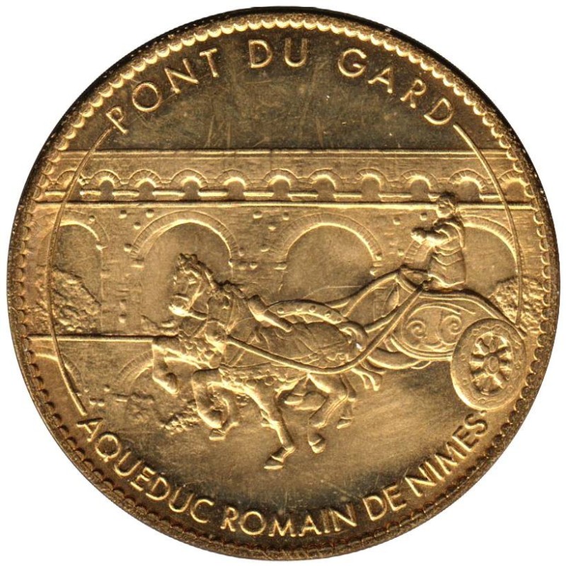 Jeton touristique - 30- Vers-Pont-du-Gard - Aqueduc Romain - Char Romain - 2011