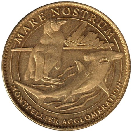 Jeton touristique - 34- Montpellier - Aquarium mare nostrum - Requin marteau - 2008