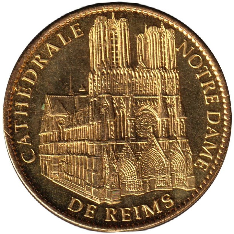 Jeton touristique - 51- Reims - Cathédrale Notre-Dame de Reims - Façade - 2010