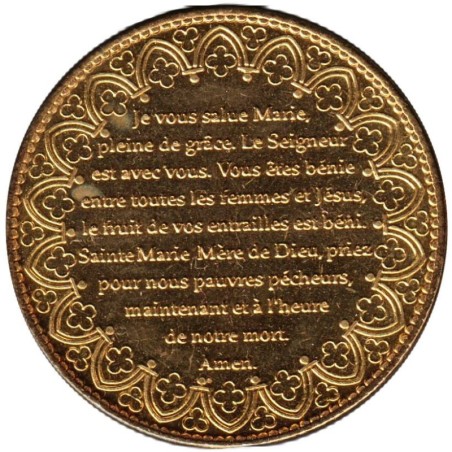 Jeton touristique - 51- Reims - Cathédrale Notre-Dame de Reims - Je vous salue Marie - 2010