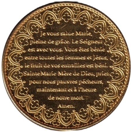 Jeton touristique - 51- Reims - Cathédrale Notre-Dame de Reims - Je vous salue Marie - 2010