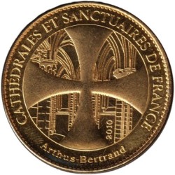 Jeton touristique - 51- Reims - Cathédrale Notre-Dame de Reims - Je vous salue Marie - 2010