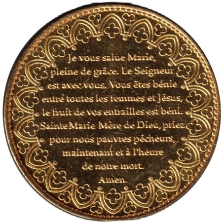 Jeton touristique - 51- Reims - Cathédrale Notre-Dame de Reims - Je vous salue Marie - 2010