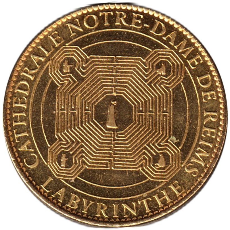 Jeton touristique - 51- Reims - Cathédrale Notre-Dame de Reims - Labyrinthe - 2010