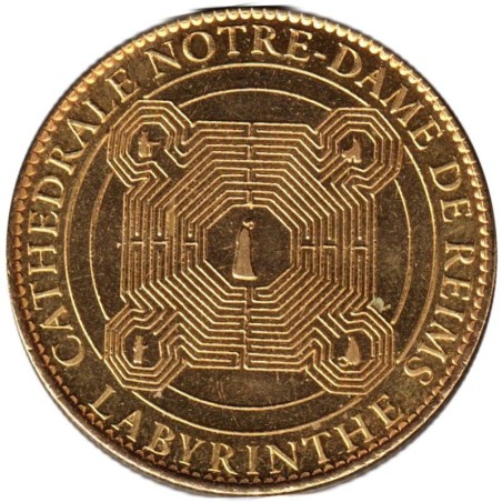 Jeton touristique - 51- Reims - Cathédrale Notre-Dame de Reims - Labyrinthe - 2010