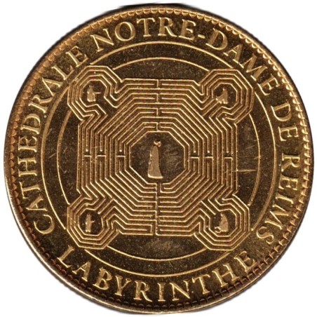 Jeton touristique - 51- Reims - Cathédrale Notre-Dame de Reims - Labyrinthe - 2010
