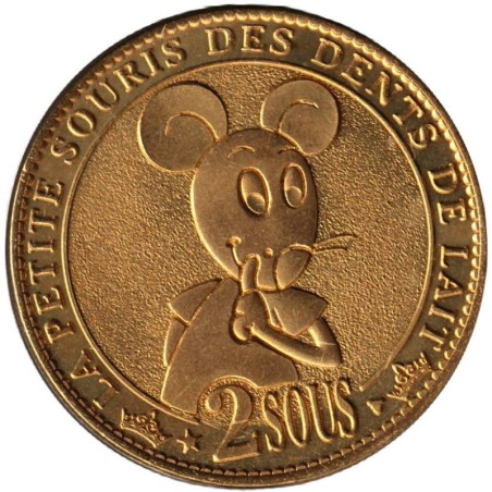 Jeton touristique - 59- Mouvaux - La petite souris des dents de lait - 2 Sous - 2012