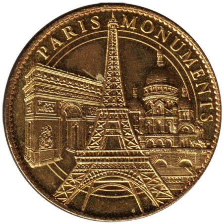 Jeton touristique - 75- Paris - Image Document - Paris monuments - 2010