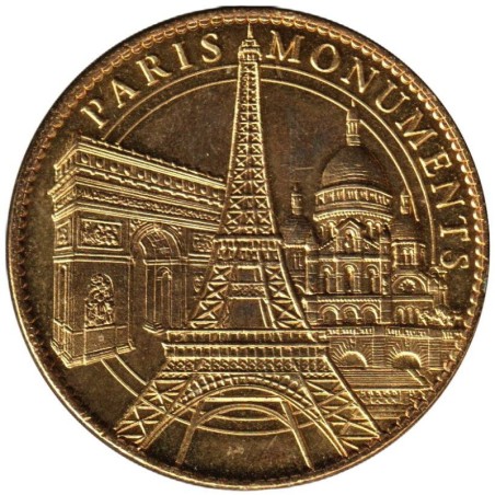 Jeton touristique - 75- Paris - Image Document - Paris monuments - 2010