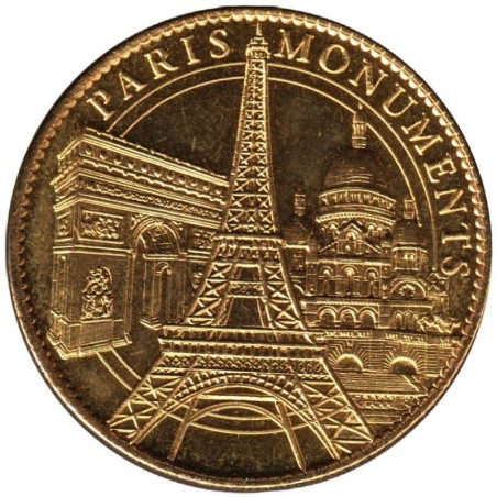 Jeton touristique - 75- Paris - Image Document - Paris monuments - 2010