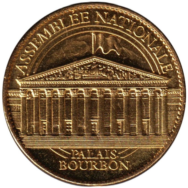 Jeton touristique - 75- Paris - Assemblée Nationale - Palais Bourbon - 2010