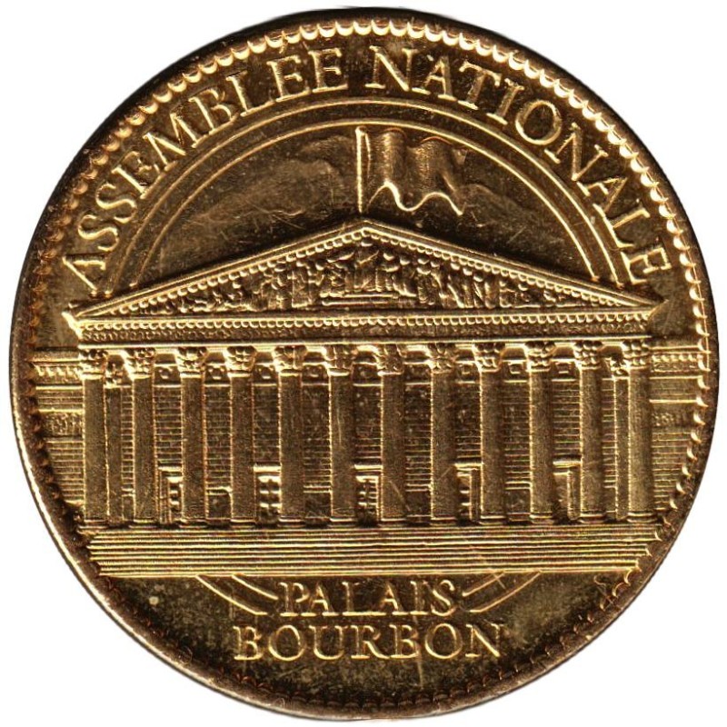 Jeton touristique - 75- Paris - Assemblée Nationale - Palais Bourbon - 2010