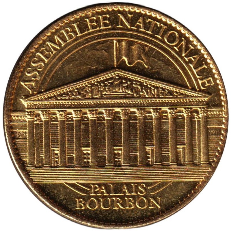 Jeton touristique - 75- Paris - Assemblée Nationale - Palais Bourbon - 2010