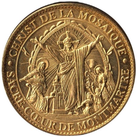 Jeton touristique - 75- Paris - Basilique Sacré-Cur de Montmartre - Le Christ de la mosaïque - 2013