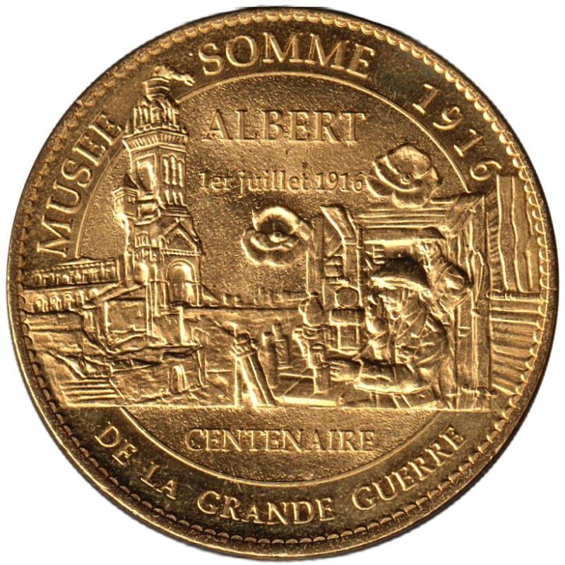Jeton touristique - 80- Albert - Musée Somme - Centenaire de la grande guerre - 2014