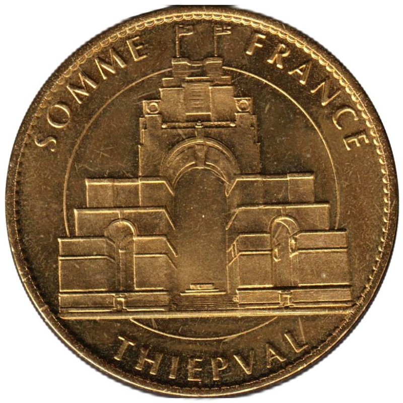 Jeton touristique - 80- Thiépval - Somme France - Le monument - 2014