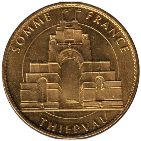 Jeton touristique - 80- Thiépval - Somme France - Le monument - 2014