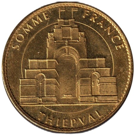 Jeton touristique - 80- Thiépval - Somme France - Le monument - 2014