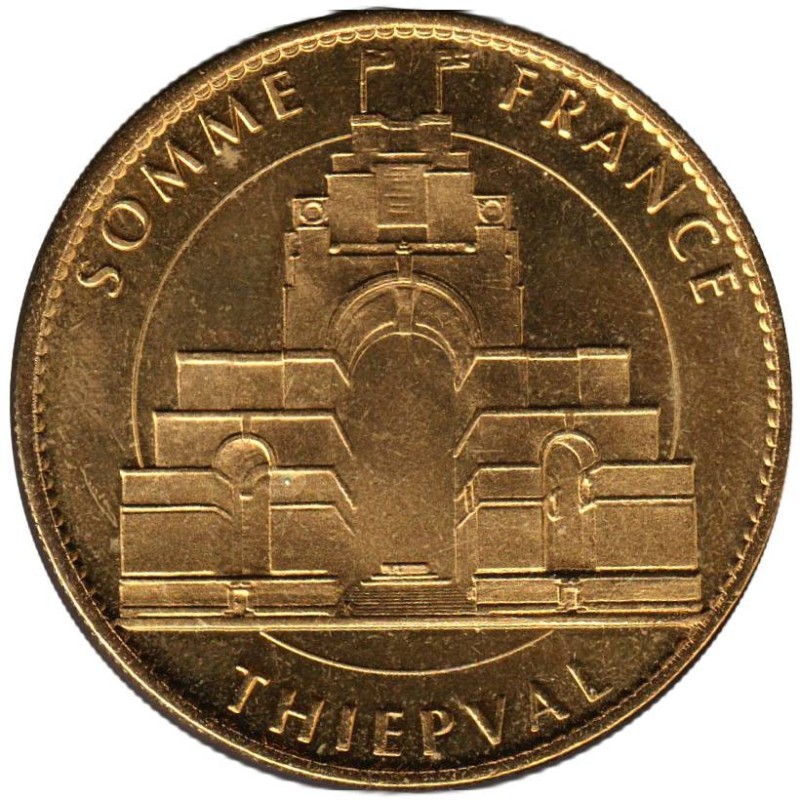 Jeton touristique - 80- Thiépval - Somme France - Le monument - 2014