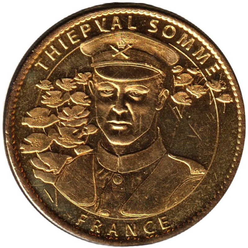 Jeton touristique - 80- Thiépval - Somme France - Le buste de soldat - 2010