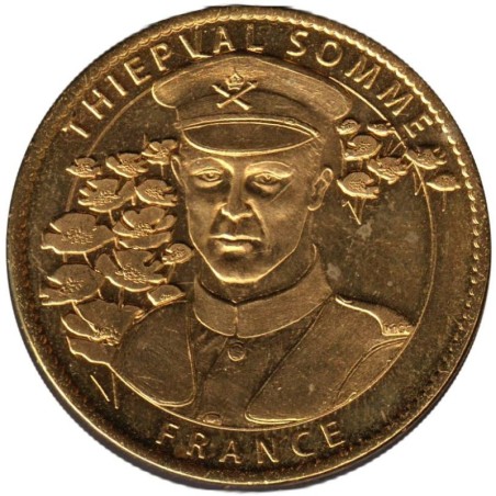 Jeton touristique - 80- Thiépval - Somme France - Le buste de soldat - 2012
