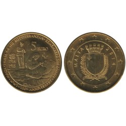MALTE - 5 euros - 100 ans de la Première Guerre Mondiale - 2014