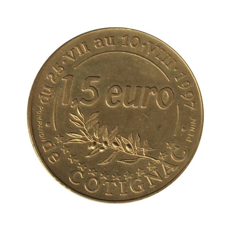 COTIGNAC - 1,5 euro des villes - 1997 - Etat : SUP COTIGNAC - 1,5 euro des villes - 1997 - Etat : SUP
