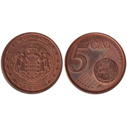 MONACO - 5 cents - 2001