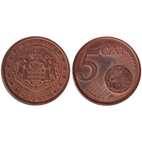 MONACO - 5 cents - 2001