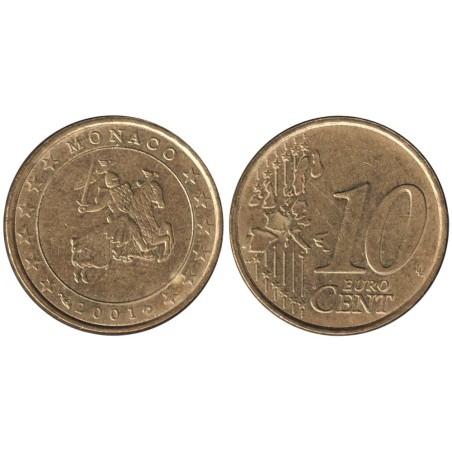 MONACO - 10 cents - 2001