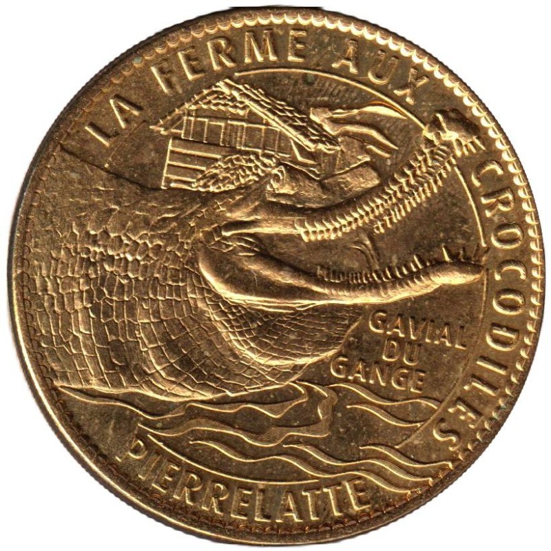 Jeton touristique - 26- Pierrelatte - La ferme aux crocodiles - Gavial du Gange - 2010