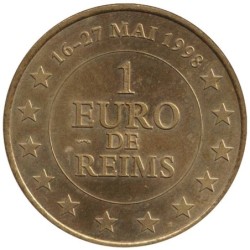 REIMS - 1 euro des villes - 1998 - Etat : SUP