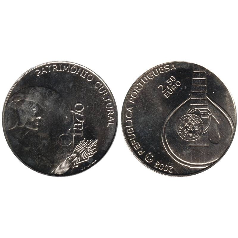 PORTUGAL - 2,50 euros - Patrimoine culturel Européen - Fado - 2008