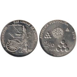 PORTUGAL - 2,50 euros - Bicentenaire des lignes de Torres Vedras - 2010