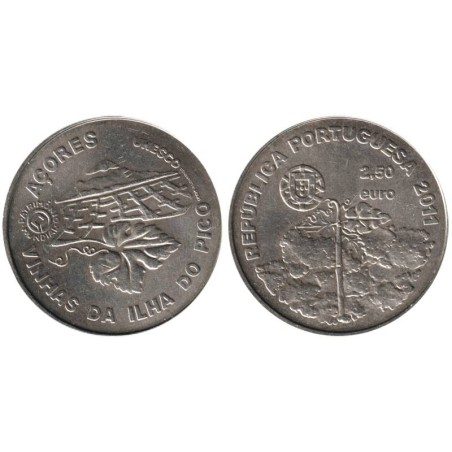 PORTUGAL - 2,50 euros - Paysage viticole de l'île du Pico  - 2011