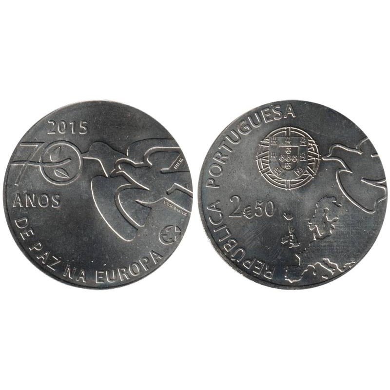 PORTUGAL - 2,50 euros - 70 ans de Paix en Europe - 2015