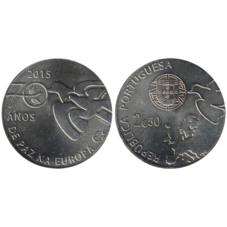 PORTUGAL - 2,50 euros - 70 ans de Paix en Europe - 2015