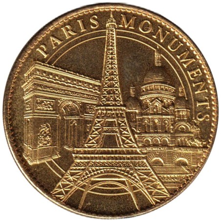 Jeton touristique - 75- Paris - Image Document - Paris monuments - 2010