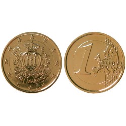 SAINT MARIN - 1 euro - 2015 - Plaquée or