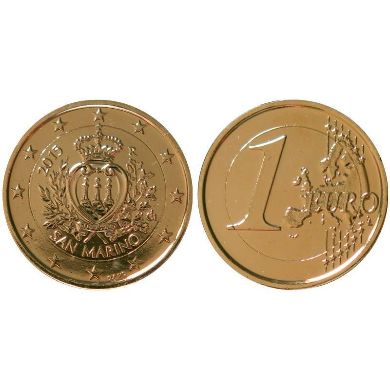 SAINT MARIN - 1 euro - 2015 - Plaquée or
