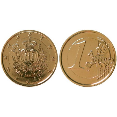 SAINT MARIN - 1 euro - 2015 - Plaquée or