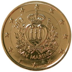 SAINT MARIN - 1 euro - 2015 - Plaquée or