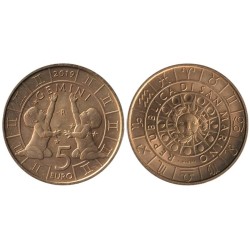 SAINT MARIN - 5 euros - Signes du zodiaque - Gémeaux - 2019