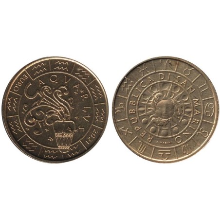 SAINT MARIN - 5 euros - Signes du zodiaque - Verseau - 2021