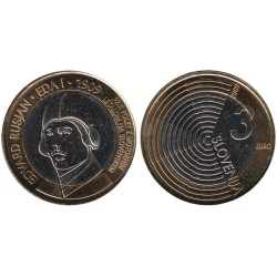 SLOVENIE - 3 euros -  Edvard Rusjan - 100ans 1er vol motorisé au dessus de la Slovénie - 2009