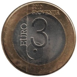 SLOVENIE - 3 euros -  PLjubljana - Capitale mondiale du livre - 2010