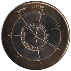 SLOVENIE - 3 euros - 100 ans médaillé olympique Rudolf Cvetko - 2012