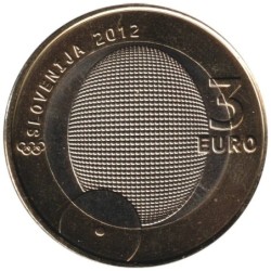 SLOVENIE - 3 euros - 100 ans médaillé olympique Rudolf Cvetko - 2012